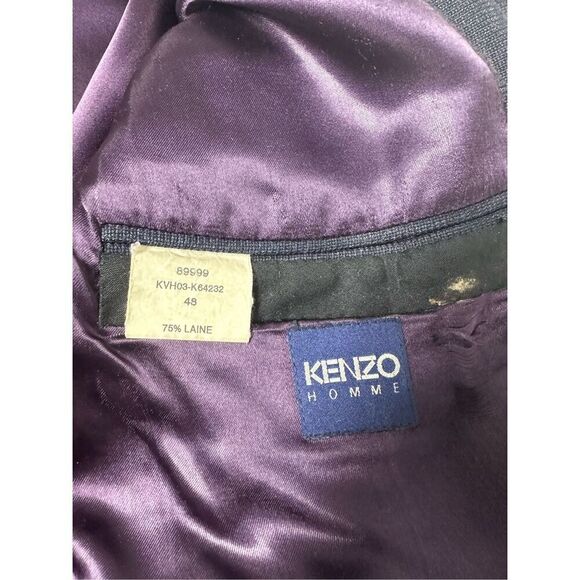 Kenzo Wool Blend Men’s Blazer Gray-Blue Made in Italy Size 48 See Description - Picture 11 of 14